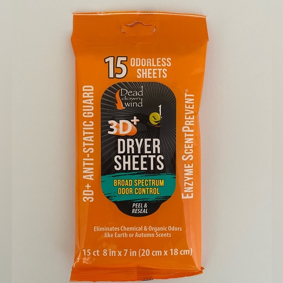 Dead Down Wind 3D+ Broad Spectrum Odor Control Dryer Sheets - Picture 3 of 4